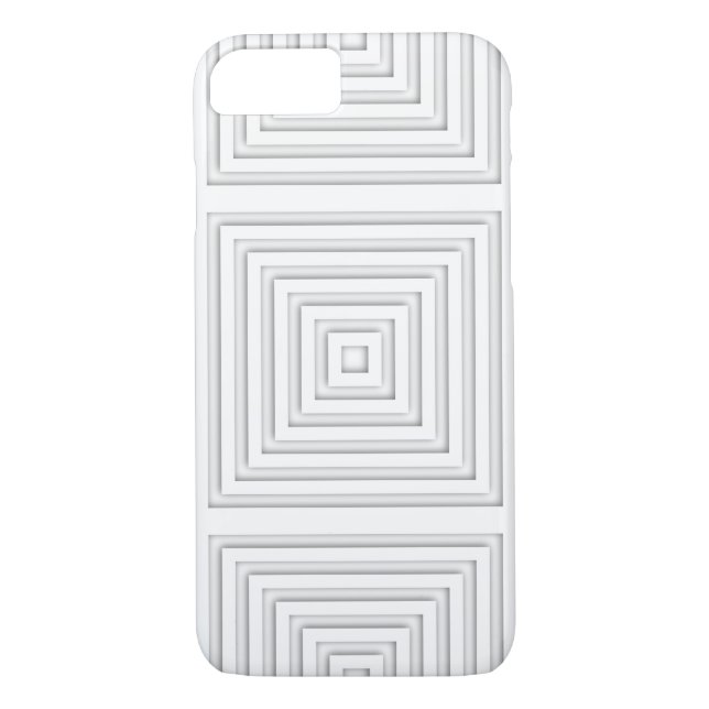 White Square Geometric Case-Mate iPhone Case (Back)