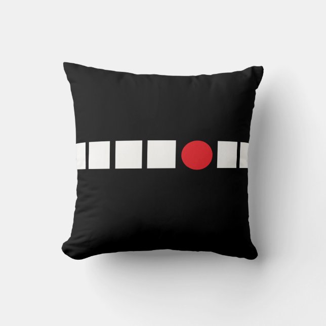 White Square - Red Dot Cushion (Front)