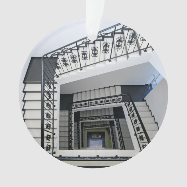 White Square Staircase Ornament (Front)