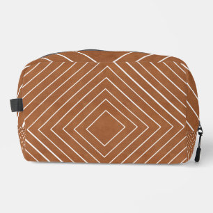White Squares Tribal Dopp Kit