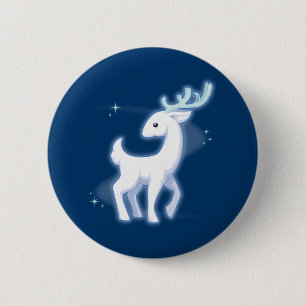 White Stag 6 Cm Round Badge