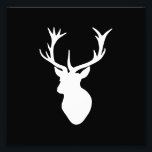White Stag Head Photo Print<br><div class="desc">Elegant white stag head with antlers.</div>