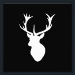 White Stag Head Photo Print<br><div class="desc">Elegant white stag head with antlers.</div>