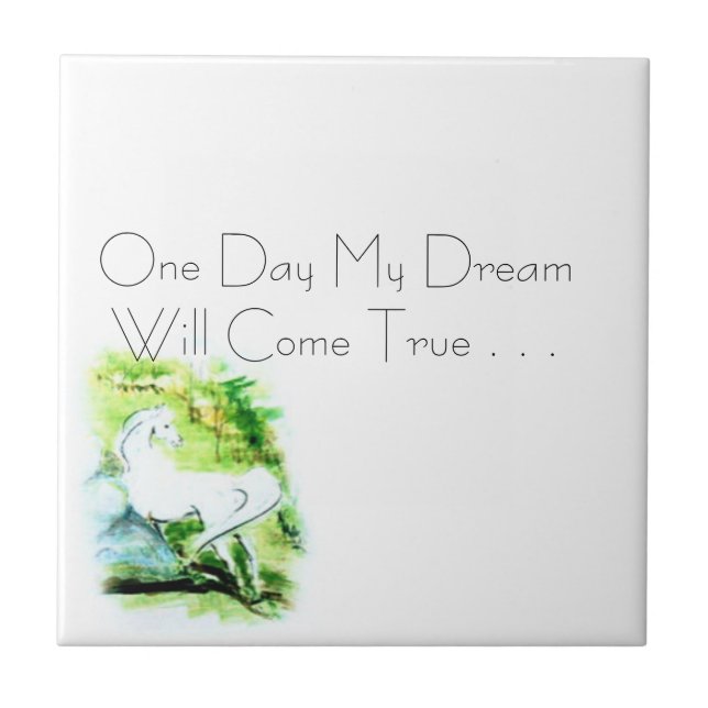 White Stallion Ceramic Tile (Front)