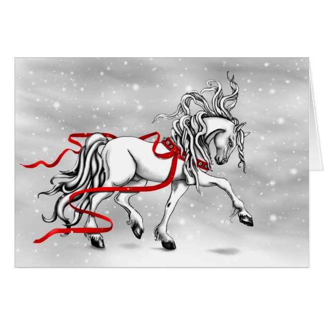White Stallion Christmas Design (Front Horizontal)