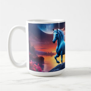 White Stallion Fantasy Pink Garden Coffee Mug