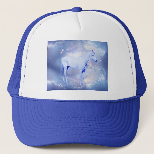White stallion fantasy trucker hat (Front)