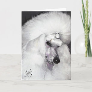 White Standard Poodle 1 23 10 Card