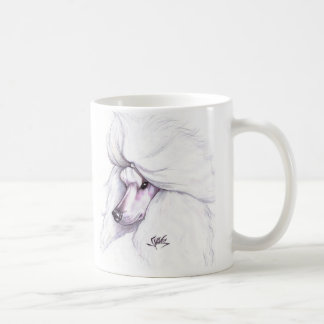 White Standard Poodle Coffee Mug