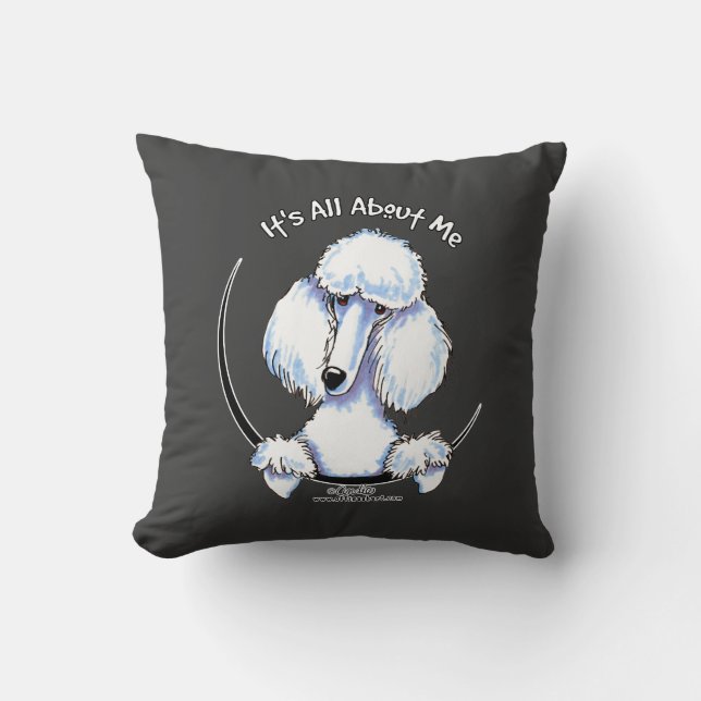 White Standard Poodle IAAM Cushion (Front)
