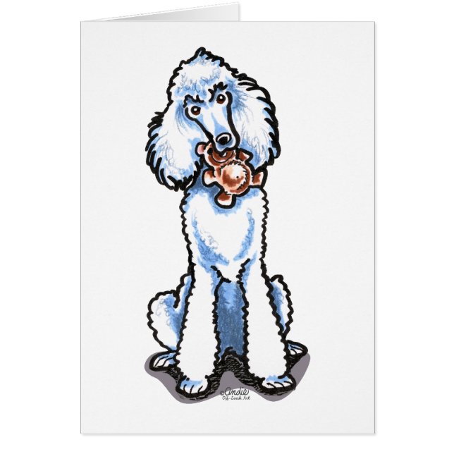 White Standard Poodle Teddy Bear (Front)