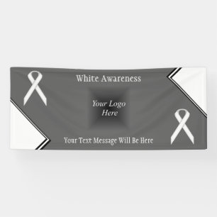 White Standard Ribbon by Kenneth Yoncich Banner