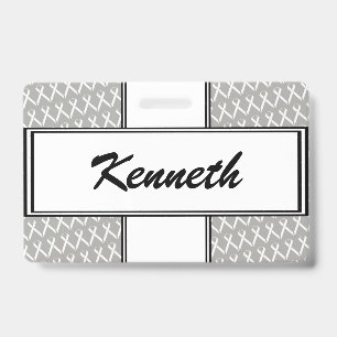 White Standard Ribbon by Kenneth Yoncich ID Badge