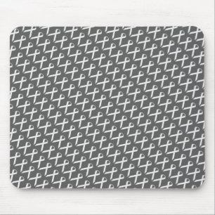 White Standard Ribbon by Kenneth Yoncich Mouse Pad