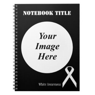 White Standard Ribbon by Kenneth Yoncich Notebook