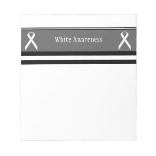 White Standard Ribbon by Kenneth Yoncich Notepad