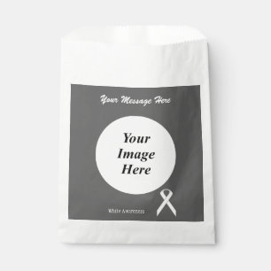 White Standard Ribbon Template by Kenneth Yoncich Favour Bag