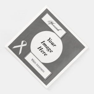 White Standard Ribbon Template by Kenneth Yoncich Napkin