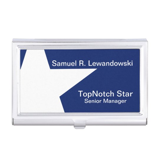 White Star Elegant customisable Business Card Holder