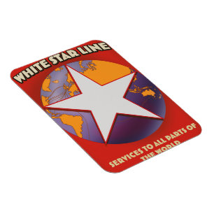 White Star line Cruise ship commercial. Magnet