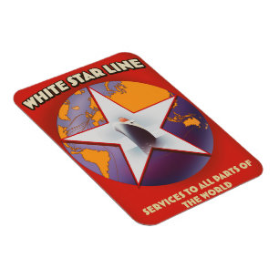 White Star line Cruise ship commercial. Magnet