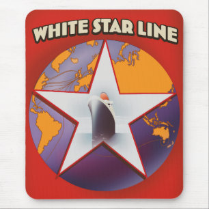 White Star line Cruise ship commercial. Mouse Pad