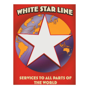White Star line Cruise ship commercial. Photo Prin Print