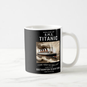 White Star Line Rms Titanic Ship Boys Kids Men  Coffee Mug