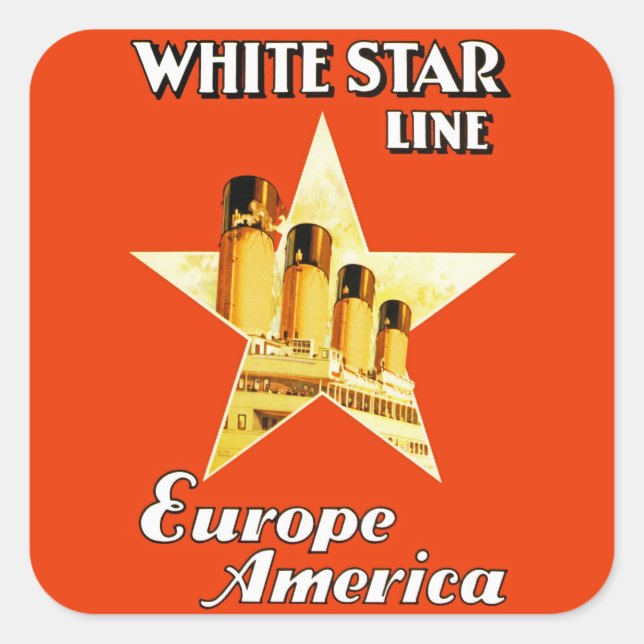 White Star Line Square Sticker (Front)