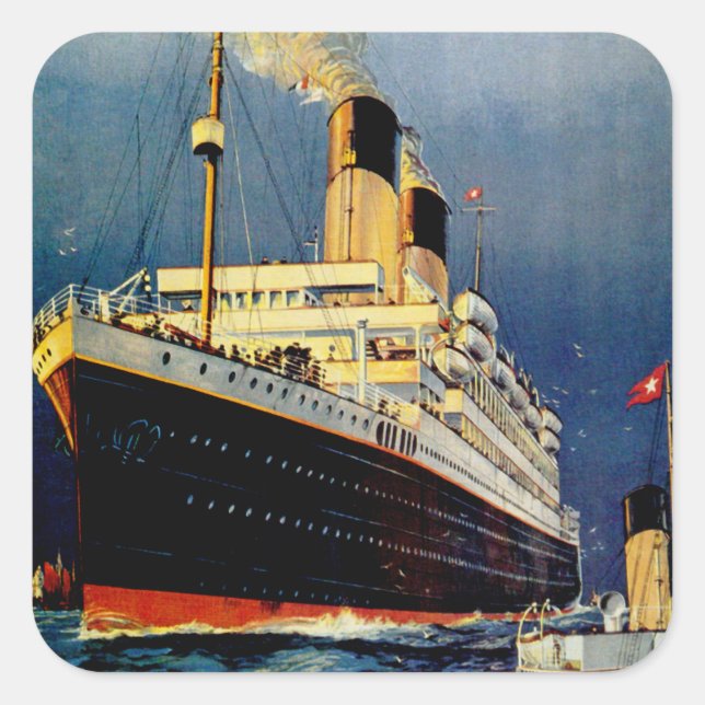 White Star Line Square Sticker (Front)