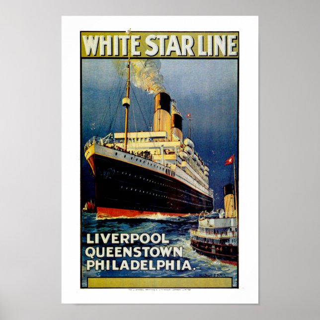 White Star Line to Philadelphia Poster (Front)