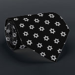 White Star Of David II Black Tie<br><div class="desc">Judaica Collection</div>