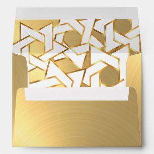 White Star of David on Gold Envelopes