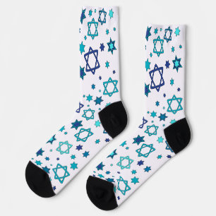 White - Star of David Socks