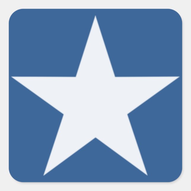 white star square sticker (Front)