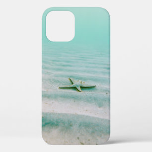 White starfish on sand underwater in the morning iPhone 12 case