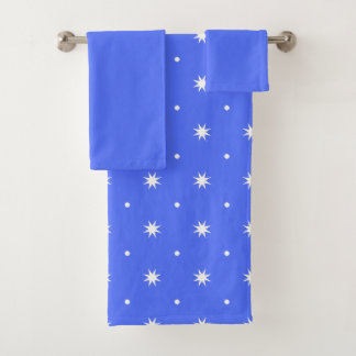 White Stars Bath Towel Set