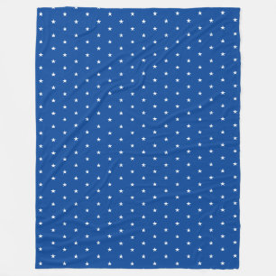 white stars blue fleece blanket
