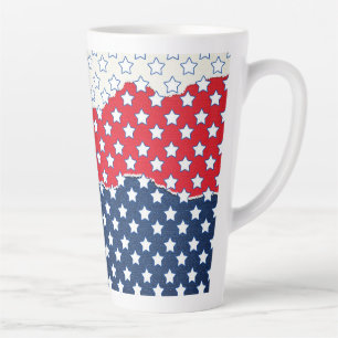 White Stars Latte Mug