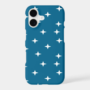 White stars on blue