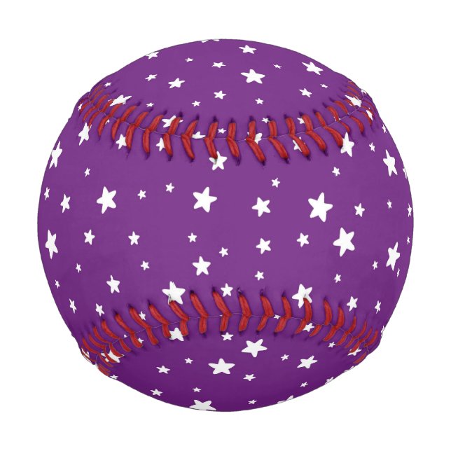 White Stars on Purple Baseball (Front)
