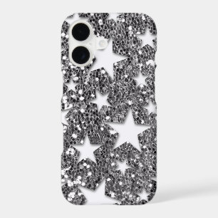 White Stars on Silver Glitter Look