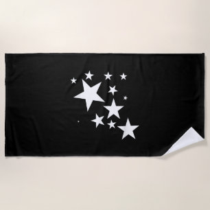 White Stars Star-Pattern-Design Costume Gift Beach Towel