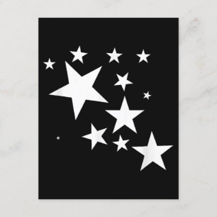 White Stars Star-Pattern-Design Costume Gift Enclosure Card