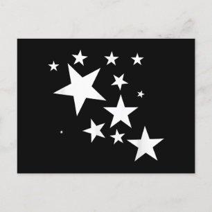 White Stars Star-Pattern-Design Costume Gift Postcard