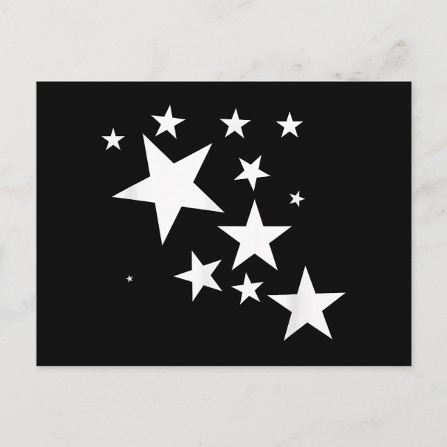 White Stars Star-Pattern-Design Costume Gift Postcard (Front)