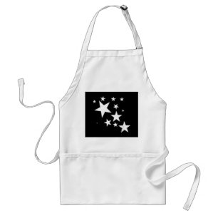 White Stars Star-Pattern-Design Costume Gift Standard Apron
