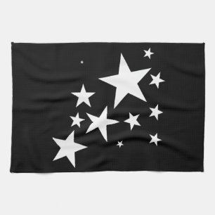 White Stars Star-Pattern-Design Costume Gift Tea Towel