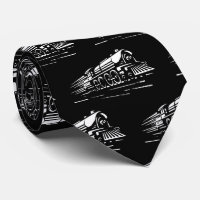 White Steam Train Engine on Black
