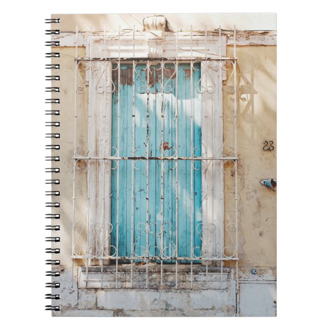 White steel window grill notebook (Front)